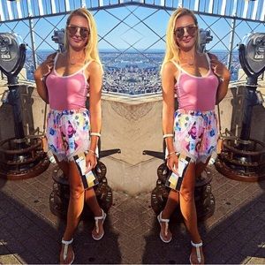 💐 ONE WAY BOHO COLORFUL LACE TRIM HIGH WAIST SHORTS!